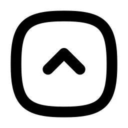 Square Rounded Chevron Up Line Icon