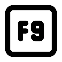 Square F9 Line Icon
