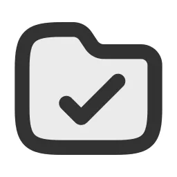 Folder Check Duotone Icon