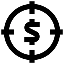 Crosshairs Target Dollar Icon