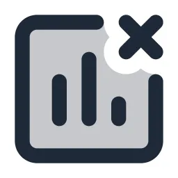 Analytics Delete Duotone Icon