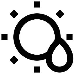 Rain Drop Sun Icon