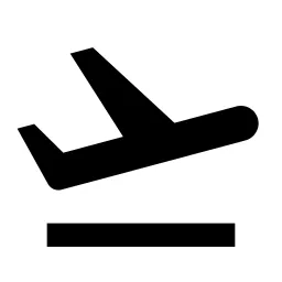 Flight Takeoff Line Icon