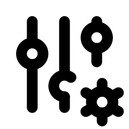 Adjustments Cog Line Icon