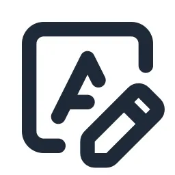 A Box Edit Line Icon