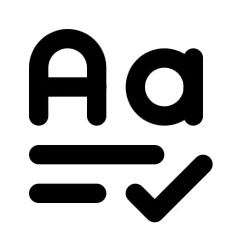 Text Grammar Line Icon