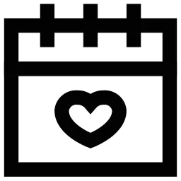 Heart Calendar Icon
