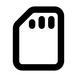 Device Sd Card Line Icon