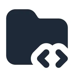 Folder Code Solid Icon