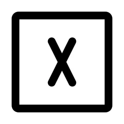 X Square Icon