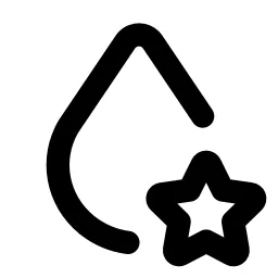 Droplet Star Line Icon