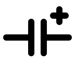 Circuit Capacitor Polarized Line Icon