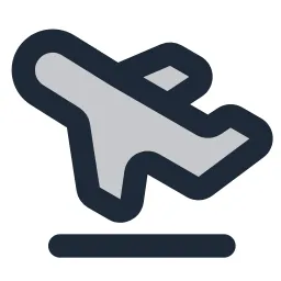 Airplane Return Duotone Icon