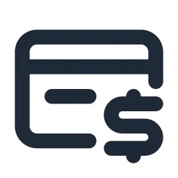 Credit Card Dollar Line Icon
