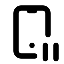 Device Mobile Pause Line Icon