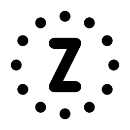 Circle Dotted Letter Z Line Icon