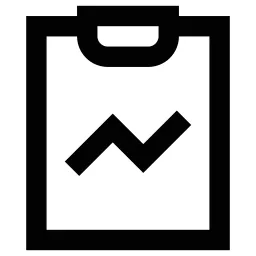 Clipboard Line Chart Icon