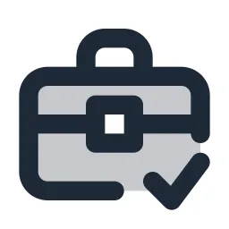Briefcase Check Duotone Icon