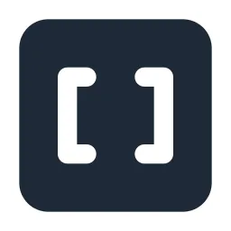 Braces Box Solid Icon