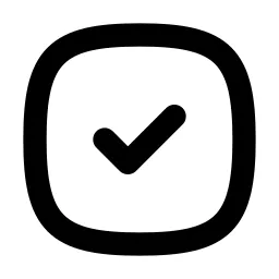 Square Rounded Check Line Icon