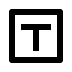 T Box Line Icon
