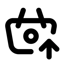 Basket Up Line Icon