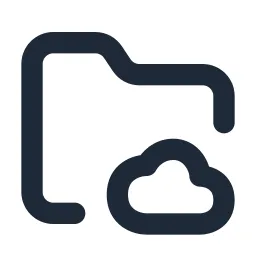 Folder Cloud Line Icon