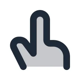 Hand Pointer Duotone Icon