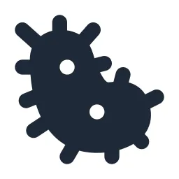 Bacteria Solid Icon