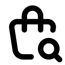 Shopping Bag Search Line Icon