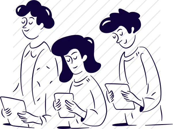 People with Tablets