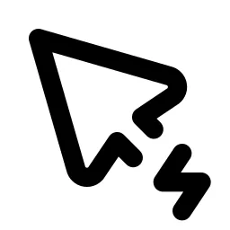Pointer Bolt Line Icon