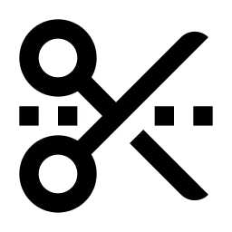 Scissors Cut Line Icon
