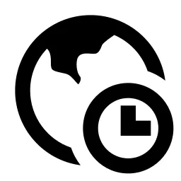 Time Zone Line Icon