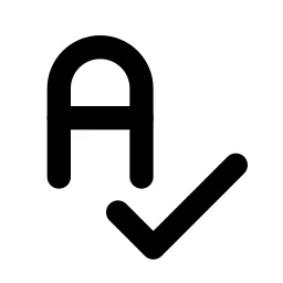 Text Spellcheck Line Icon