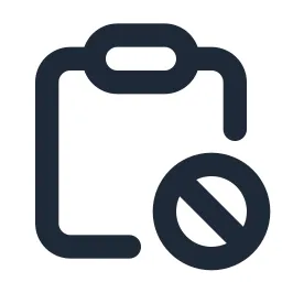 Clipboard Block Line Icon