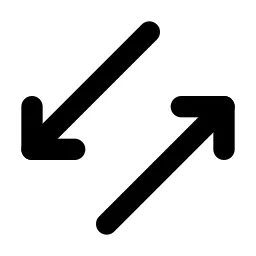 Arrows Double Sw Ne Line Icon