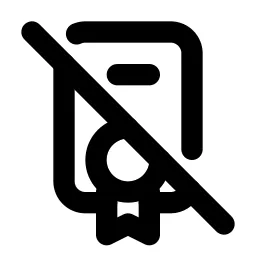 Certificate 2 Off Line Icon