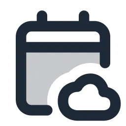 Calendar Cloud Icon