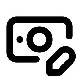 Cash Banknote Edit Line Icon