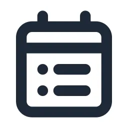 Calendar Bullet List Line Icon