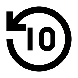 Replay 10 Line Icon