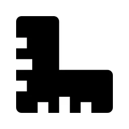 Ruler 2 Fill Icon