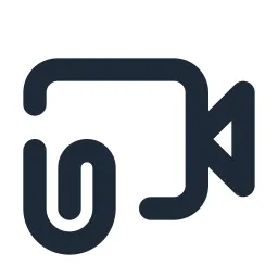 Video Attachment Line Icon