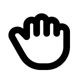 Hand Grab Line Icon