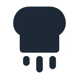 Bread Toast Jump Solid Icon