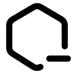 Hexagon Minus 2 Line Icon