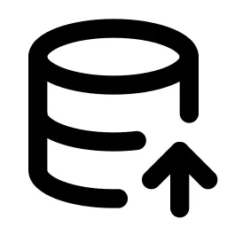 Database Import Line Icon