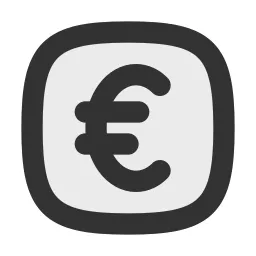 Euro Square Duotone Icon