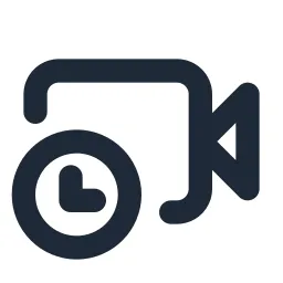 Video Clock Line Icon